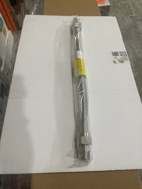 Flexible Gas Line, Appliance Connector Hose, 1" MIP X 24" Long