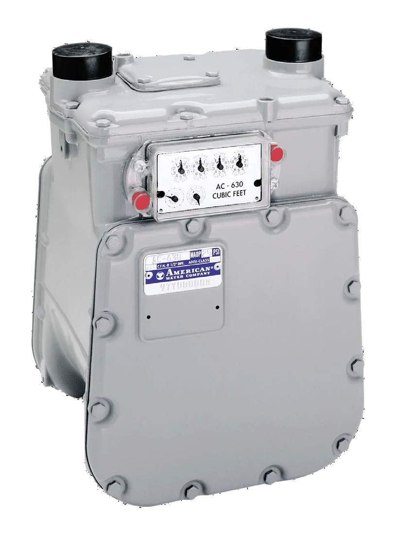 American Meter AC630TC-IT - 1 1/4 " METER IMP VDREAD 1 CU FT REV TEMP COMP 45LT, 1390