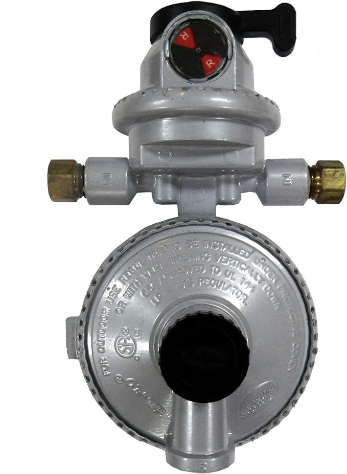 Gas-Flo GR-9984 Automatic Changeover Propane Regulator, 25-250 PSIG to 11" W.C.