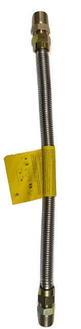 Flexible Gas Line, Appliance Connector Hose, 3/4" MIP X 36 1/2" Long