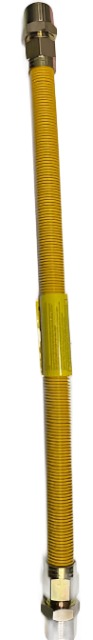 Flexible Gas Line, Appliance Connector Hose, 3/4" MIP X 24" Long