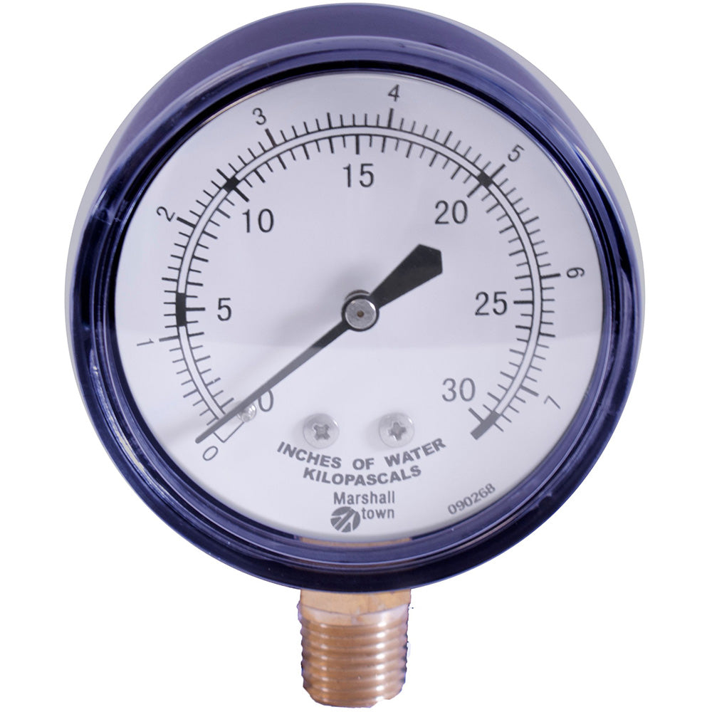 Gauge 2 1/2" Dile 0-30" wc