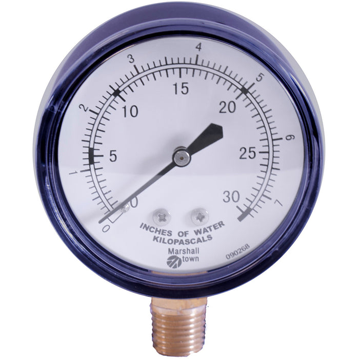Gauge 2 1/2" Dile 0-30" wc