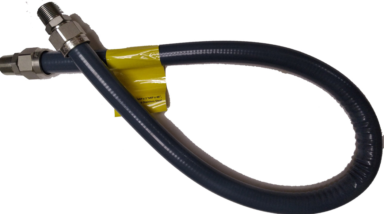 DFM Imp. GREY-50-36 - GREY HOSE 1/2" OD 36", 1/2" X 1/2"
