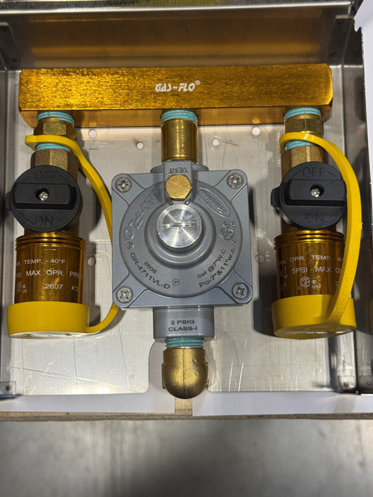 Gas Outlet Box Stainless Steel Dual  Load - WWGO-2LB-2D-250