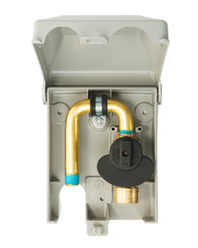 Gas Outlet Box - Burnaby Manufacturing 1/2 PSI Surface Mounted NG / LP Plug, PVC, Gray (G0101-6G-50)