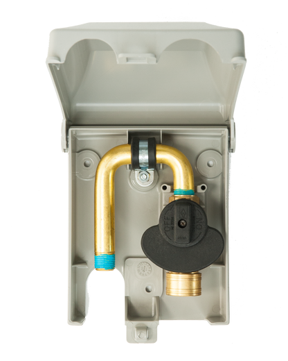 Gas Outlet Box - Burnaby Manufacturing 1/2 PSI Surface Mounted NG / LP Plug, PVC, White (G0101-6W-50)