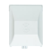 Gas Outlet Box - Burnaby Manufacturing 2 PSI Surface Mounted NG / LP Plug, PVC, White (G0101-2#-6W-50)