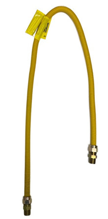 Flexible Gas Line, Appliance Connector Hose, 1/2" MIP x 24" Long