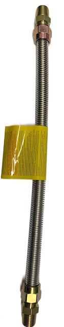 Flexible Gas Line, Appliance Connector Hose, 1/2" MIP x 48" Long